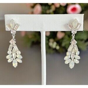 Ti Adoro Earrings Crystal Bridal Quinceanera Formal Prom Runway High End 6S